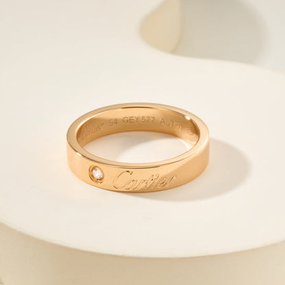 [Renovia Jewelry]LOVE RING 4MM 1 DIAMOND