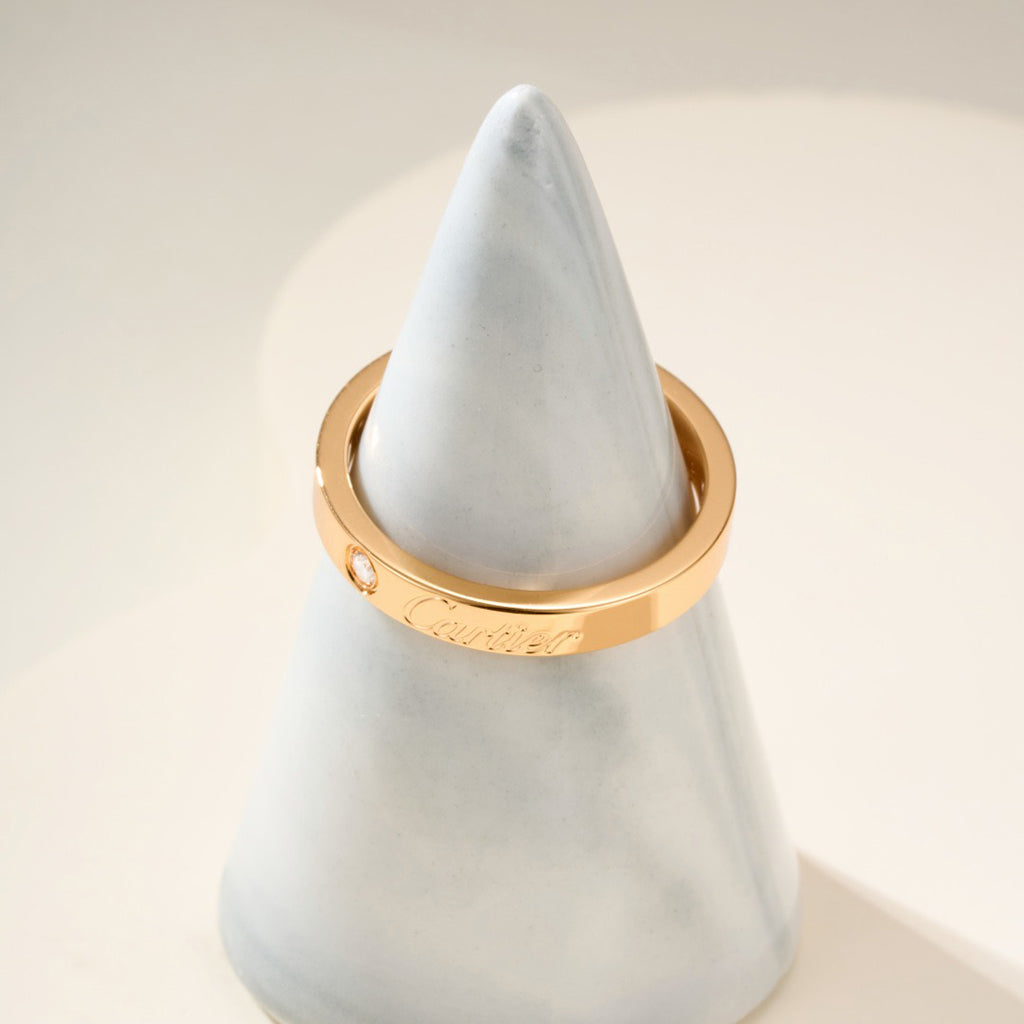 [Renovia Jewelry]LOVE RING 4MM 1 DIAMOND