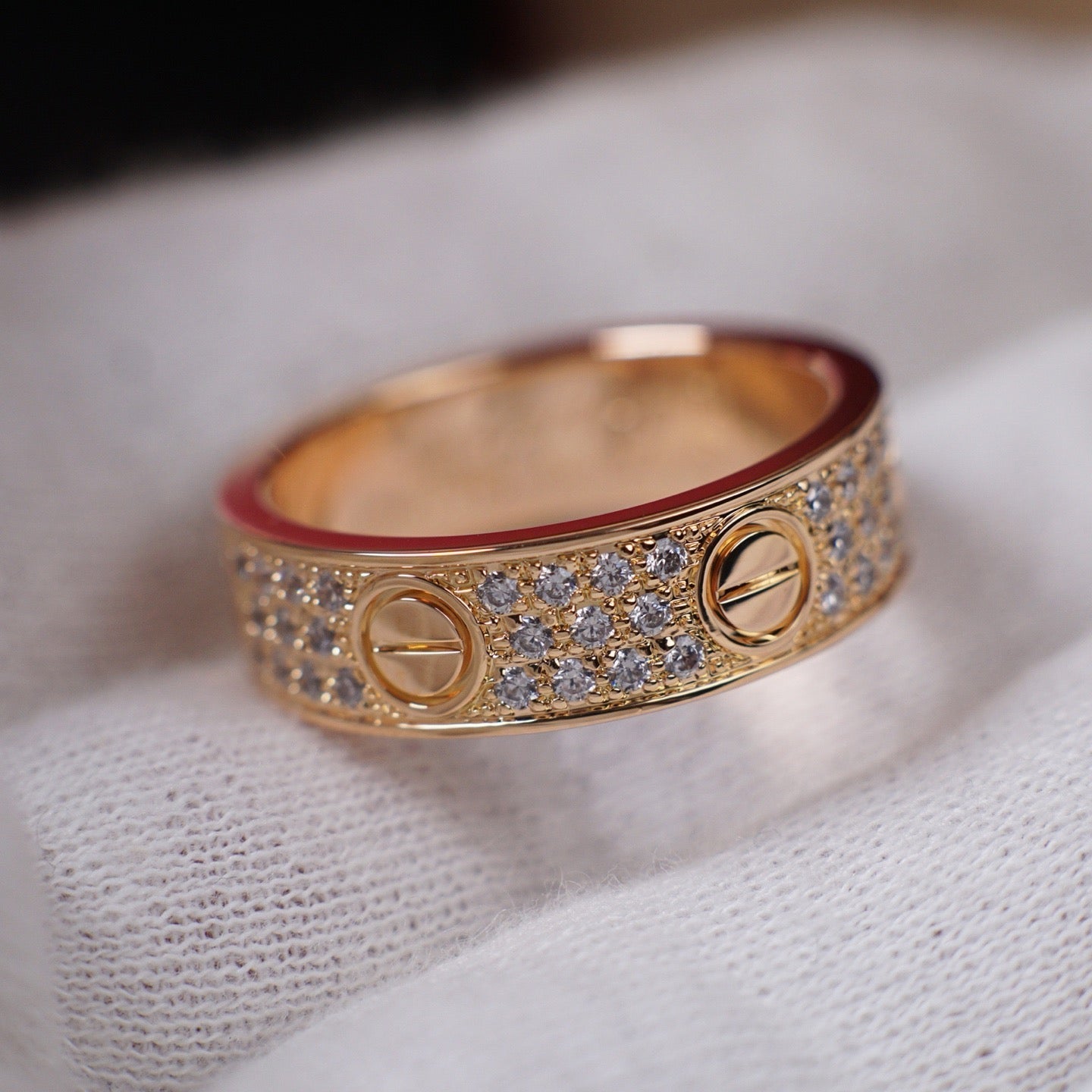 [Renovia Jewelry]LOVE RING 5.5MM DIAMONDS PAVED