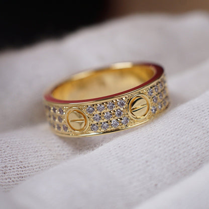 [Renovia Jewelry]LOVE RING 5.5MM DIAMONDS PAVED