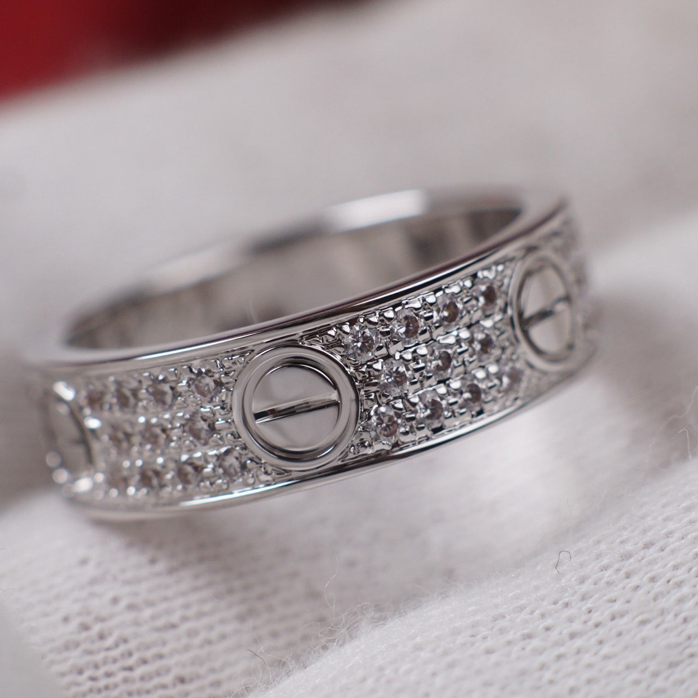 [Renovia Jewelry]LOVE RING 5.5MM DIAMONDS PAVED
