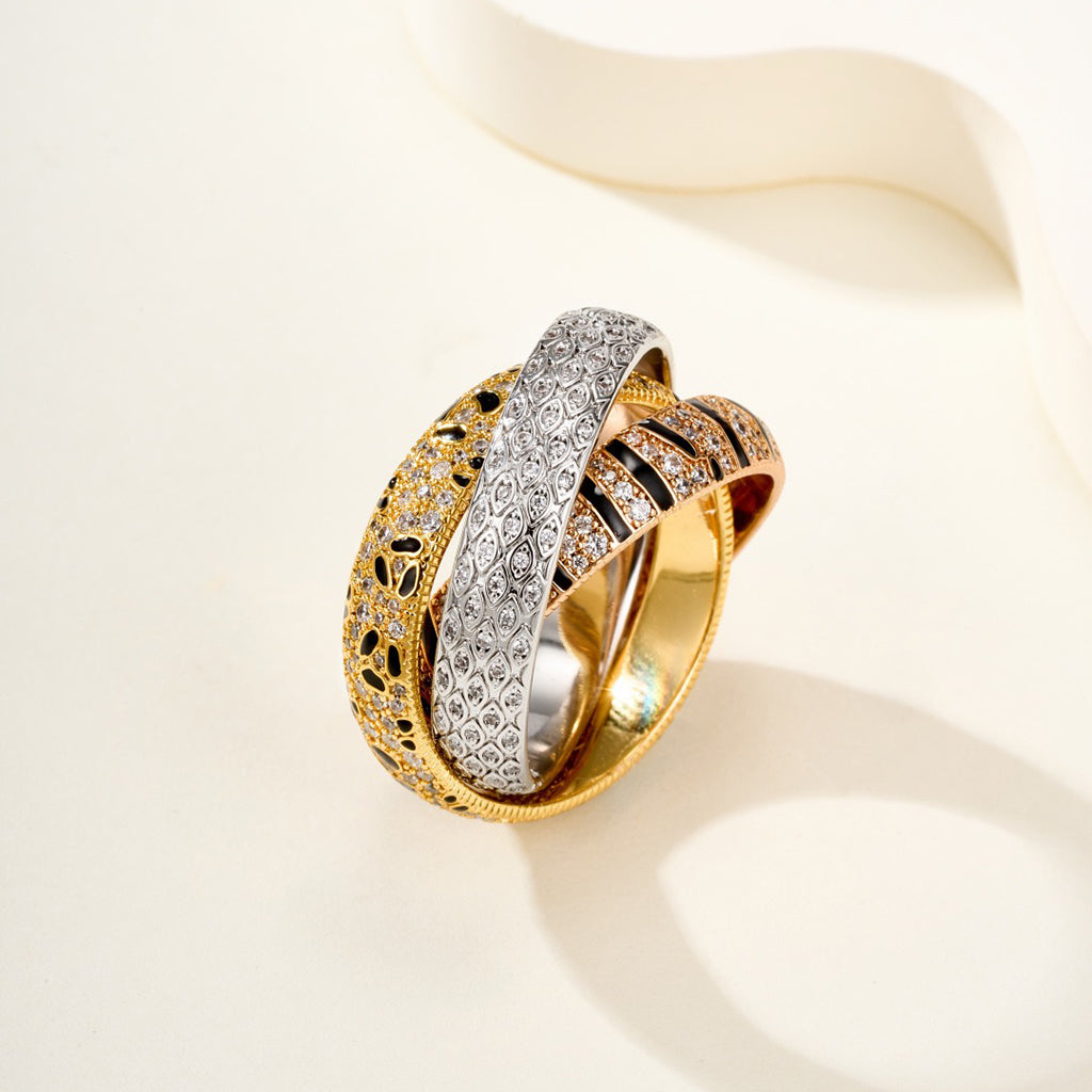 [Renovia Jewelry]TRINITY  RING LEOPARD PRINT