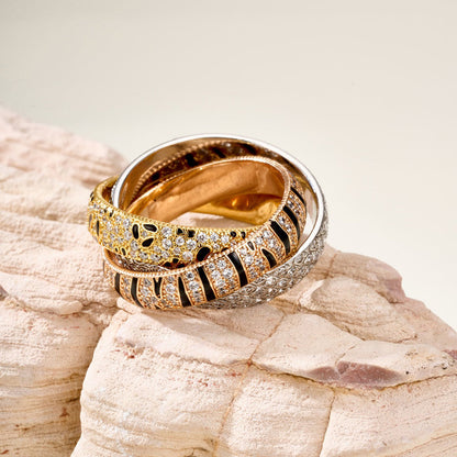 [Renovia Jewelry]TRINITY  RING LEOPARD PRINT