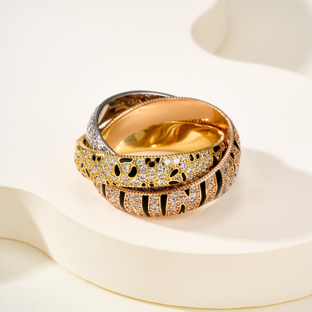[Renovia Jewelry]TRINITY  RING LEOPARD PRINT