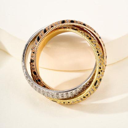 [Renovia Jewelry]TRINITY  RING LEOPARD PRINT