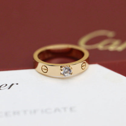 [Renovia Jewelry]LOVE RING 3.6MM 1 BIG DIAMOND
