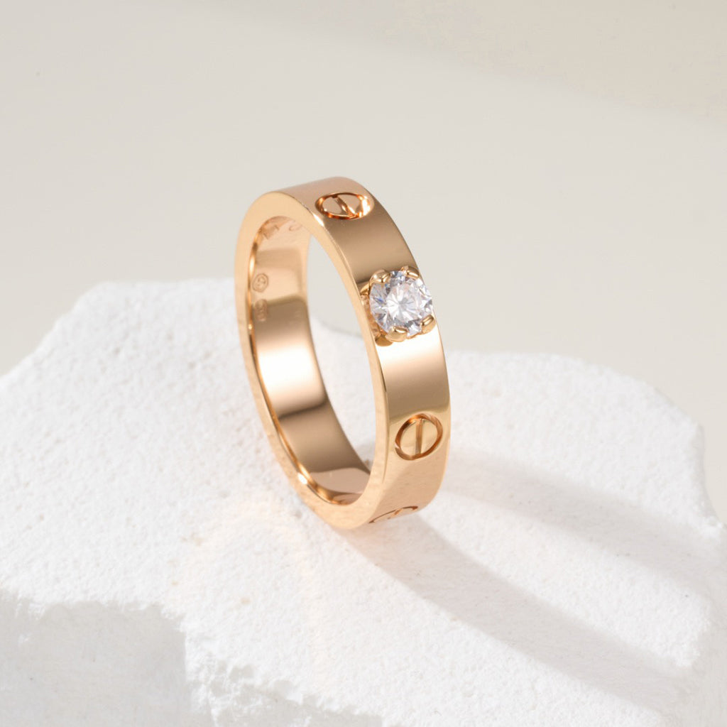 [Renovia Jewelry]LOVE RING 3.6MM 1 BIG DIAMOND