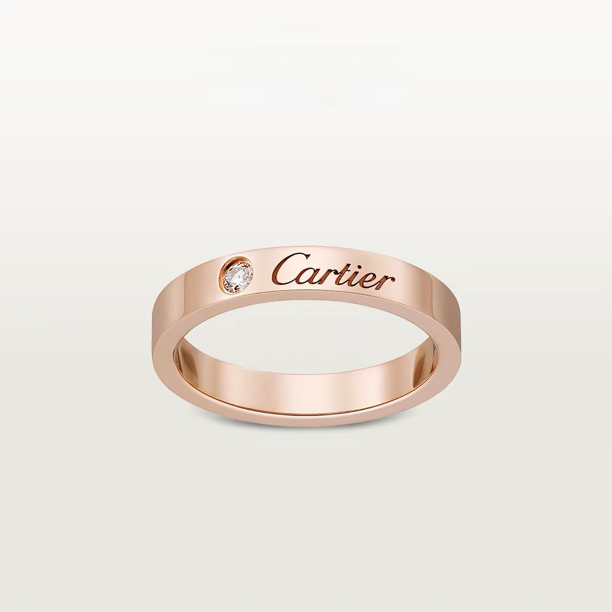 [Renovia Jewelry]LOVE RING 4MM 1 DIAMOND