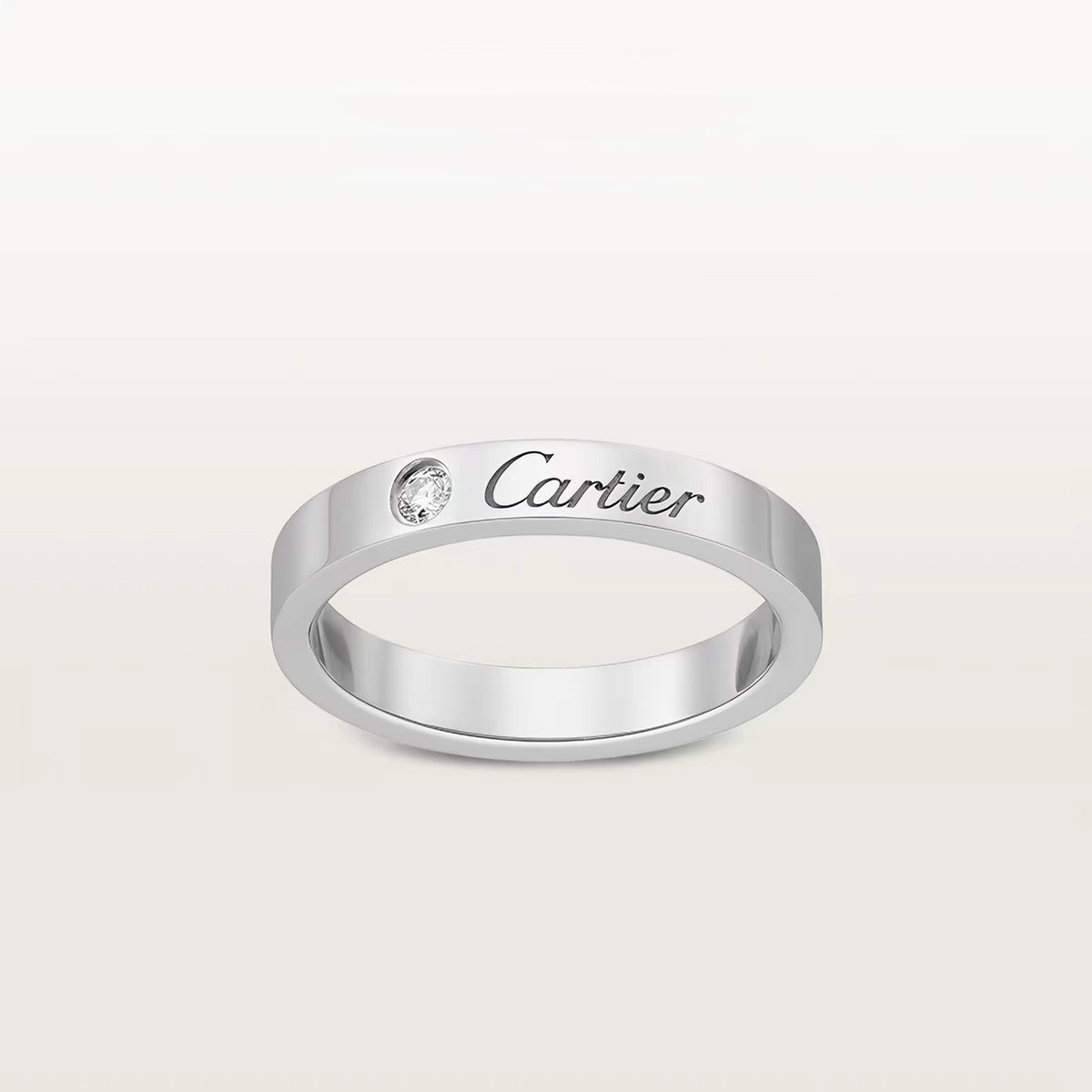 [Renovia Jewelry]LOVE RING 4MM 1 DIAMOND