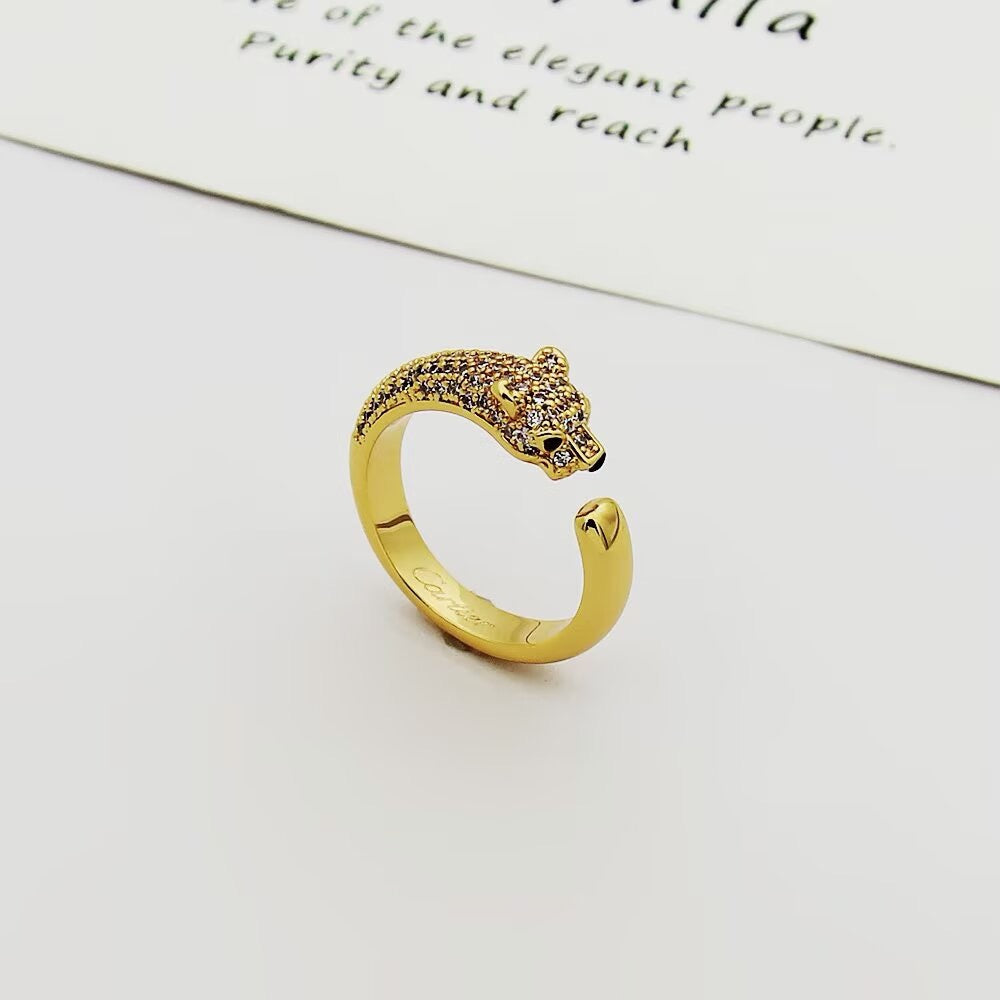 [Renovia Jewelry]PANTHERE HALF DIAMOND SMALL RING