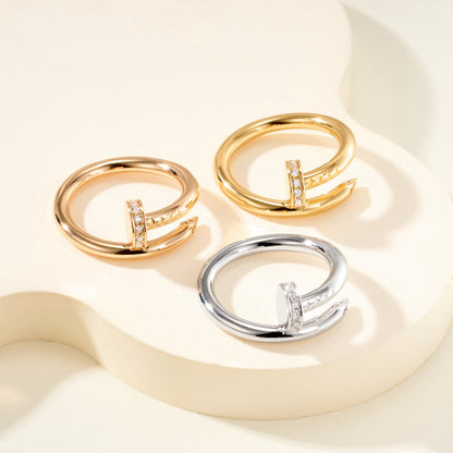[Renovia Jewelry]JUSTE RING 2.6MM HALF DIAMOND