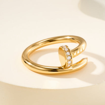 [Renovia Jewelry]JUSTE RING 2.6MM HALF DIAMOND