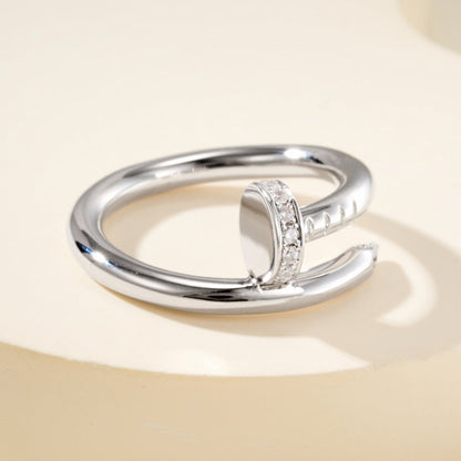 [Renovia Jewelry]JUSTE RING 2.6MM HALF DIAMOND