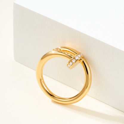 [Renovia Jewelry]JUSTE RING 2.6MM HALF DIAMOND