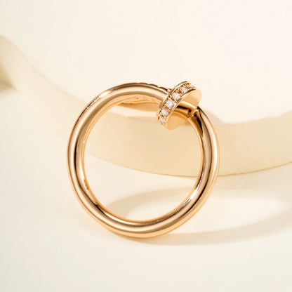 [Renovia Jewelry]JUSTE RING 2.6MM HALF DIAMOND