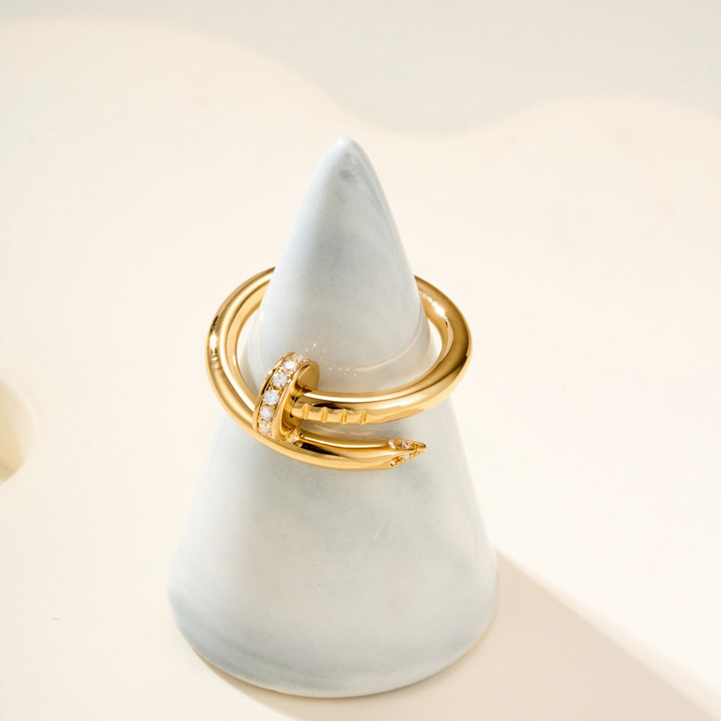 [Renovia Jewelry]JUSTE RING 2.6MM HALF DIAMOND