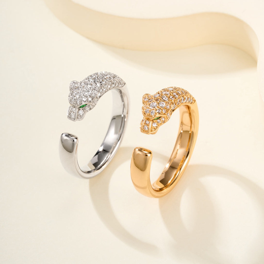 [Renovia Jewelry]PANTHERE HALF DIAMOND SMALL RING