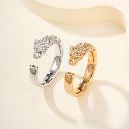 [Renovia Jewelry]PANTHERE HALF DIAMOND SMALL RING