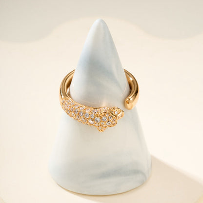[Renovia Jewelry]PANTHERE HALF DIAMOND SMALL RING