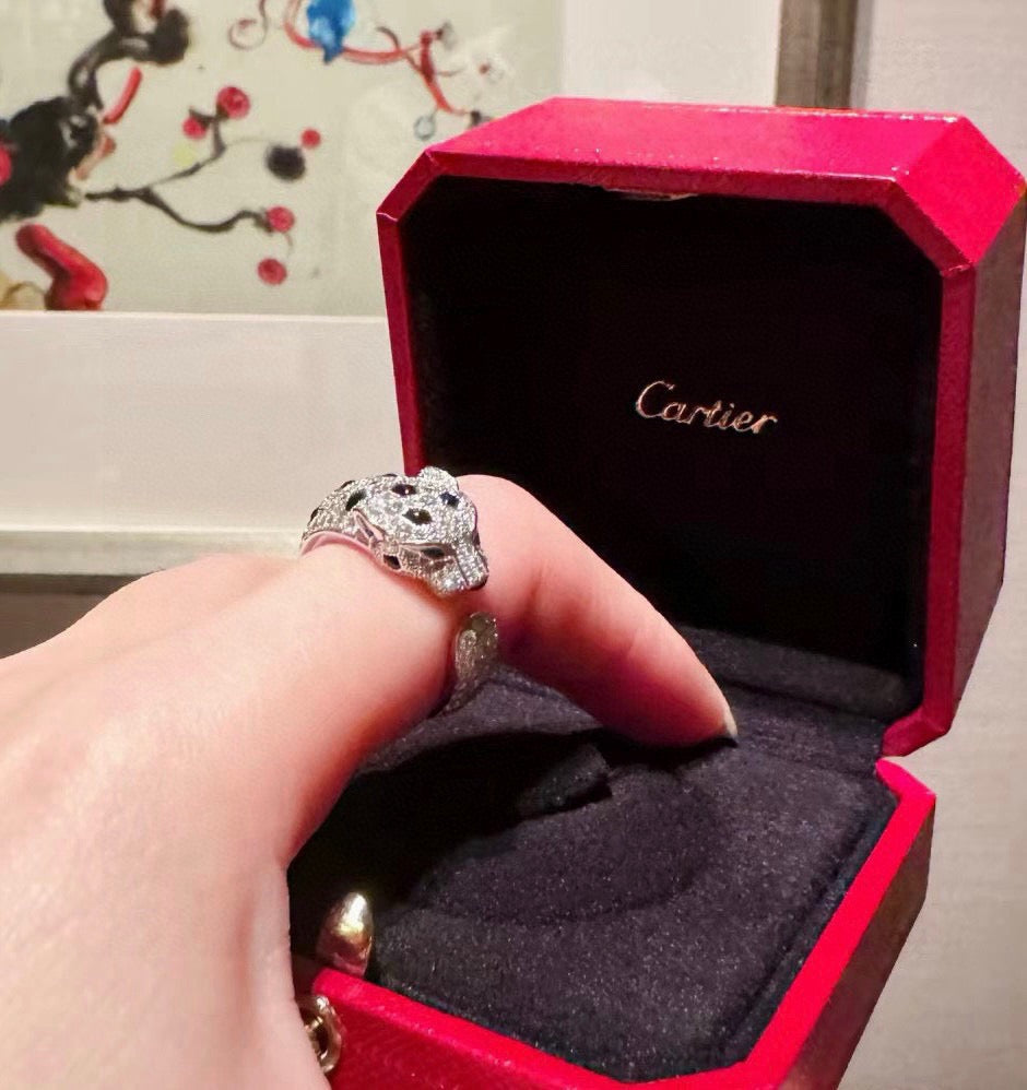 [Renovia Jewelry]PANTHERE SPOTTED FULL DIAMOND MEDIUM RING