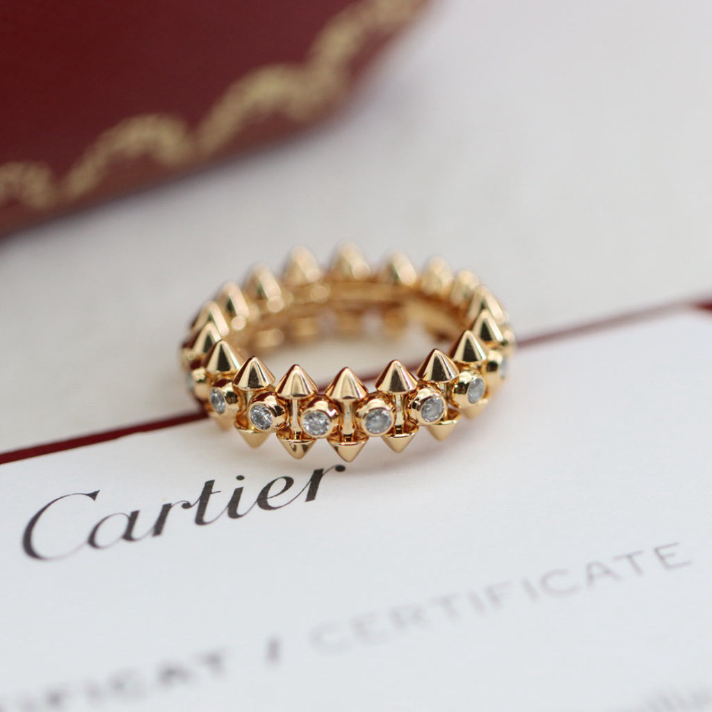 [Renovia Jewelry]CLASH 6.8MM DIAMOND MEDIUM RING