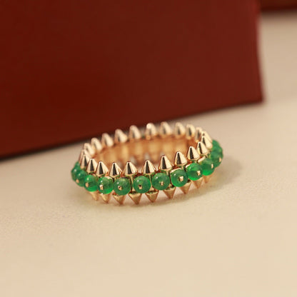 [Renovia Jewelry]CLASH 7.9MM AGATE CHALCEDONY RING