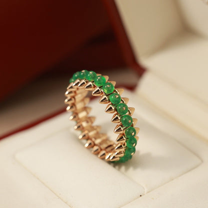 [Renovia Jewelry]CLASH 7.9MM AGATE CHALCEDONY RING