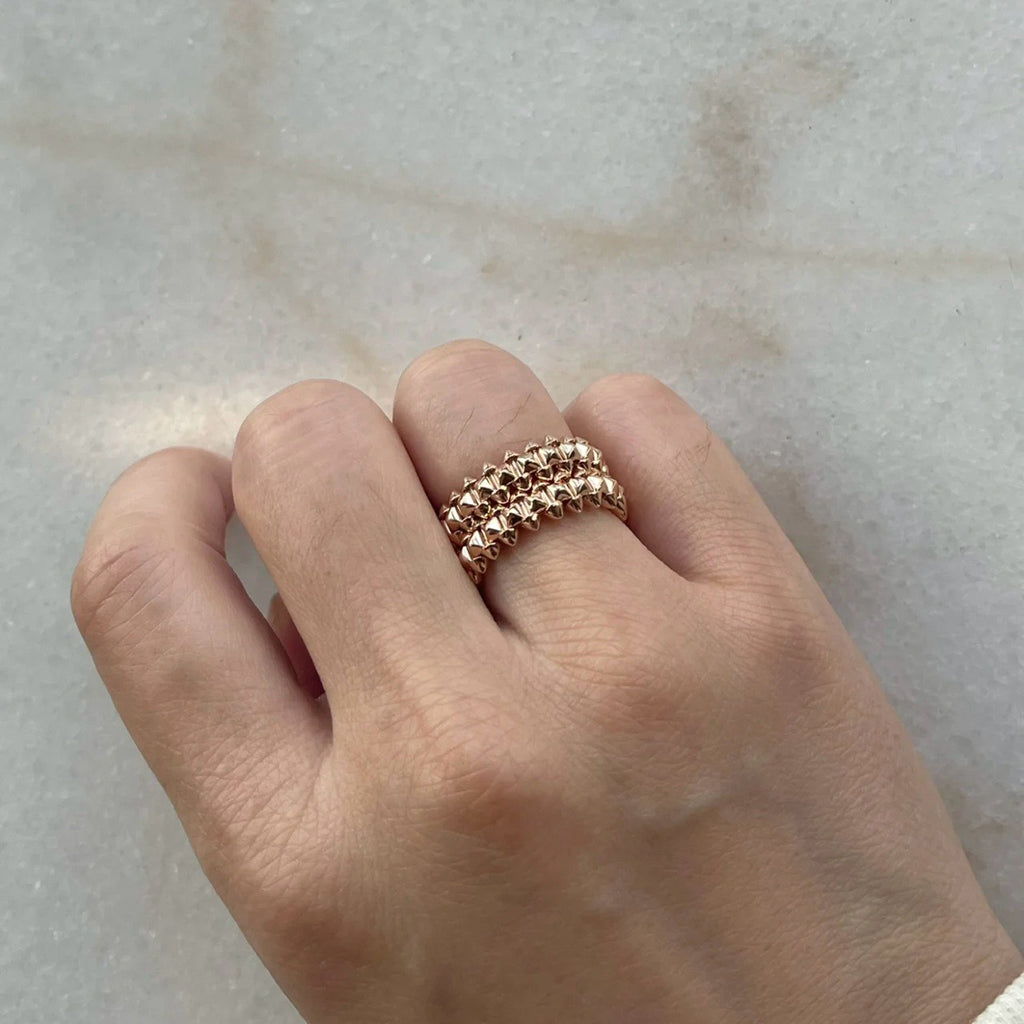 [Renovia Jewelry]CLASH 9.2MM DOUBLE ROW RING