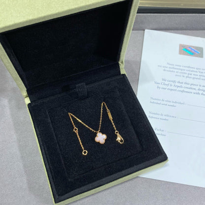 [Renovia Jewelry]CLOVER 15MM PINK MOTHER-OF-PEARL SINGLE FLOWER NECKLACE