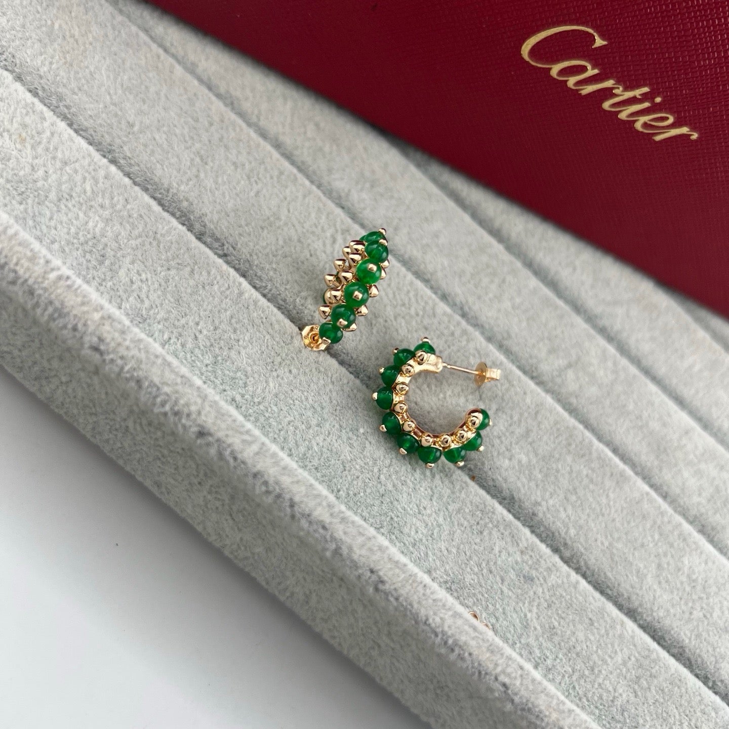 [Renovia Jewelry]CLASH 7.9MM AGATE CHALCEDONY EARRINGS