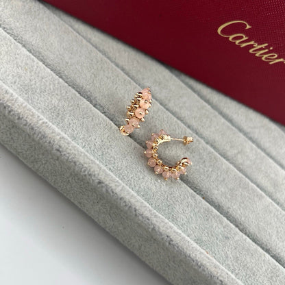 [Renovia Jewelry]CLASH 7.9MM AGATE CHALCEDONY EARRINGS