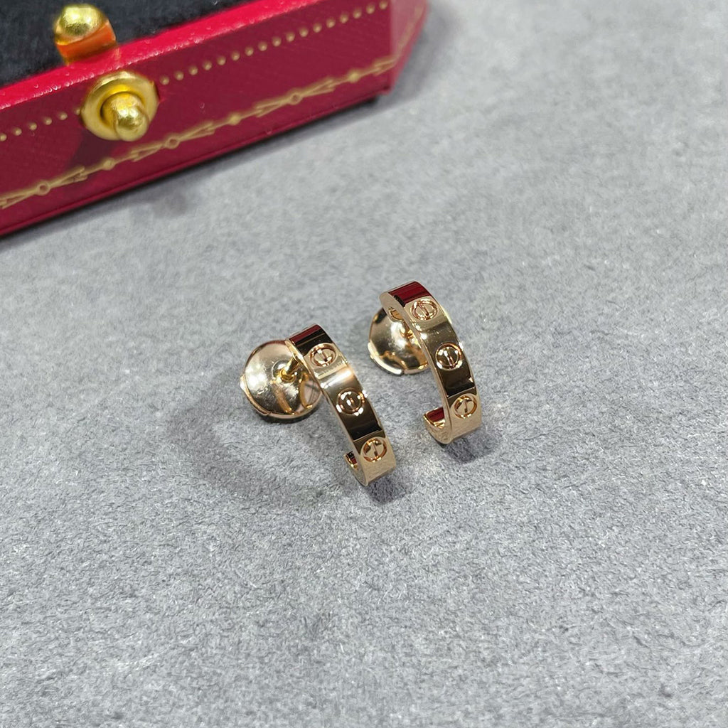 [Renovia Jewelry]LOVE EARRINGS 2.65 MM NO DIAMOND SMALL