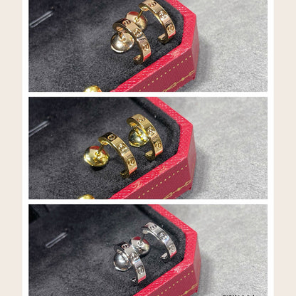 [Renovia Jewelry]LOVE EARRINGS 2.65 MM NO DIAMOND SMALL