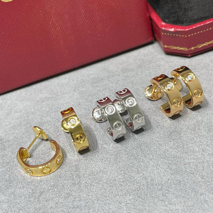 [Renovia Jewelry]LOVE EARRINGS 5.7MM 2 DIAMONDS