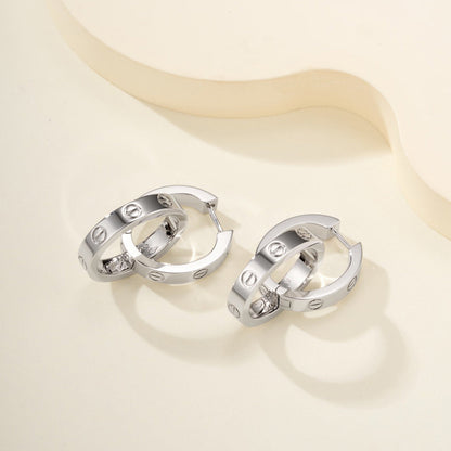 [Renovia Jewelry]LOVE 3.3MM DANGLE EARRINGS