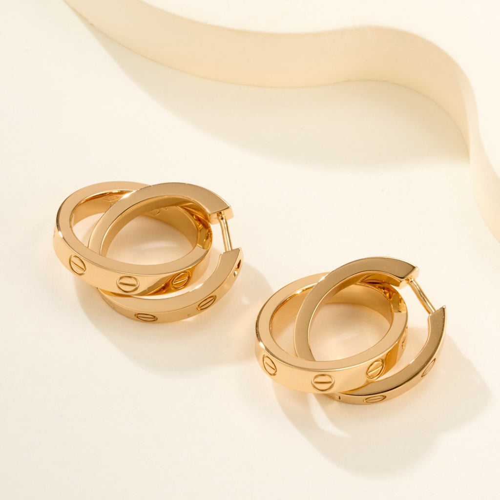 [Renovia Jewelry]LOVE 3.3MM DANGLE EARRINGS
