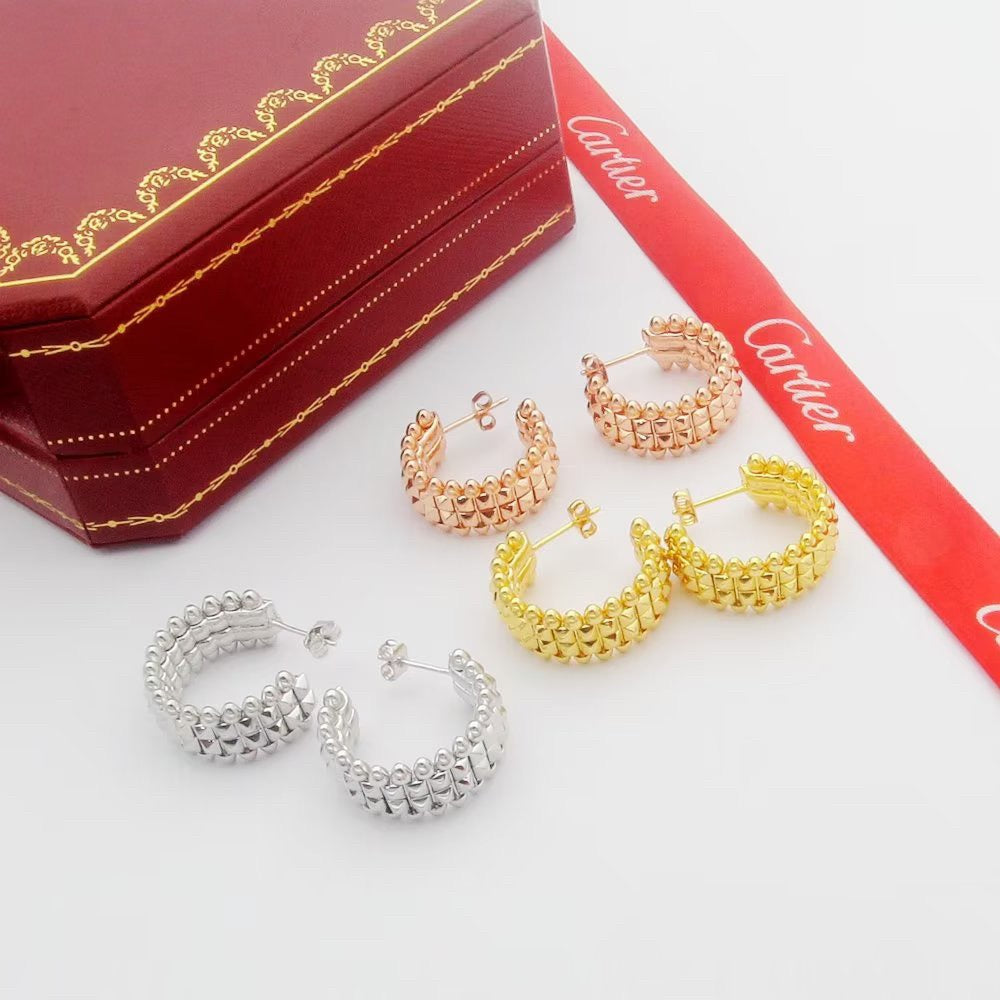 [Renovia Jewelry]CLASH 9.2MM DOUBLE ROW EARRINGS