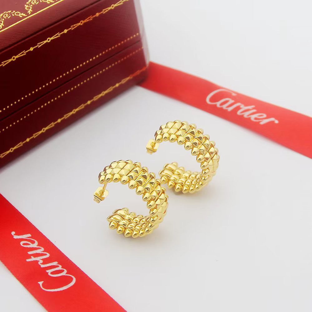 [Renovia Jewelry]CLASH 9.2MM DOUBLE ROW EARRINGS