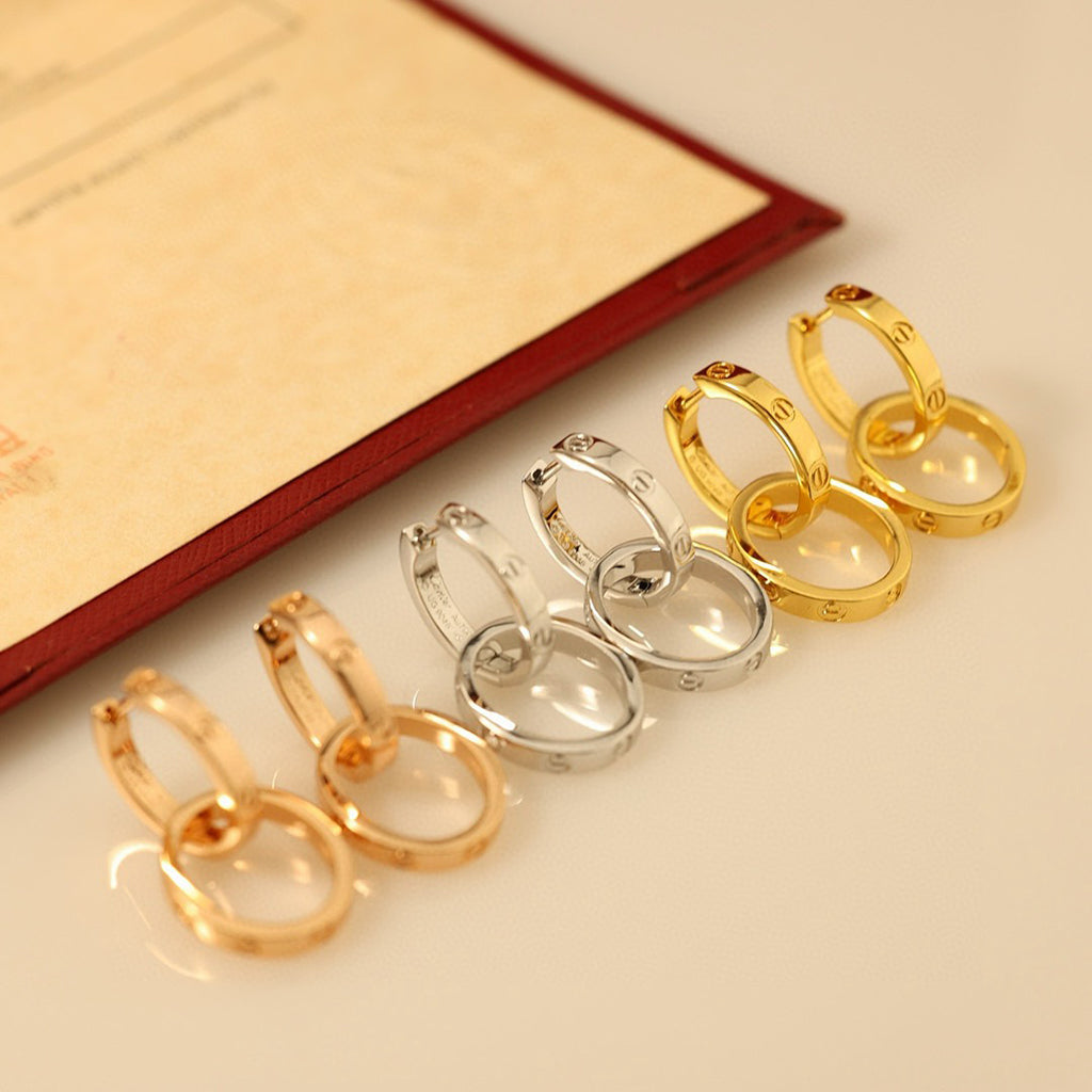 [Renovia Jewelry]LOVE 3.3MM DANGLE EARRINGS