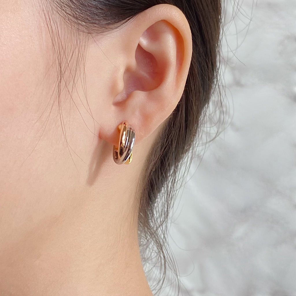 [Renovia Jewelry]TRINITY ON DIAMOND CLASSIC EARRINGS