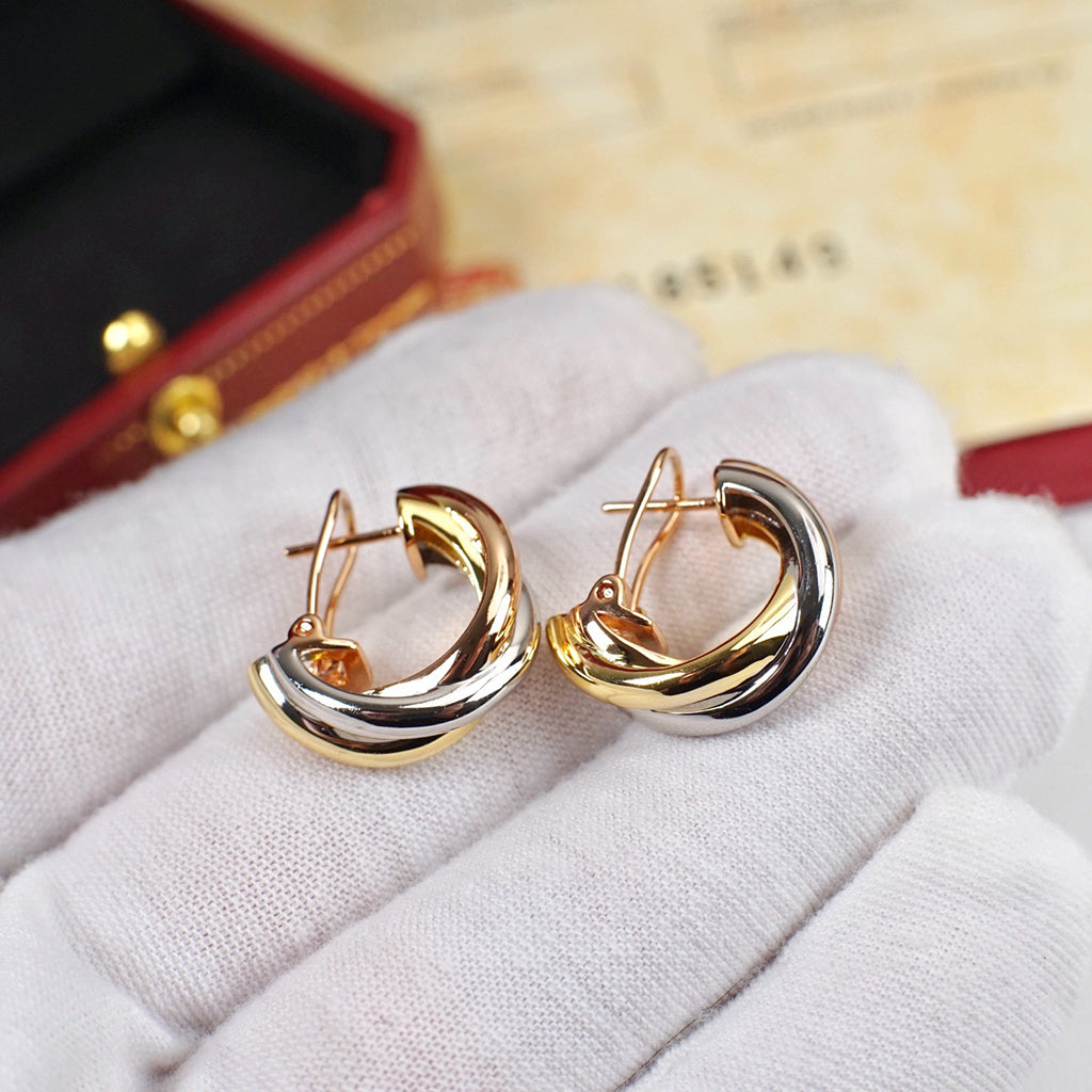 [Renovia Jewelry]TRINITY ON DIAMOND CLASSIC EARRINGS
