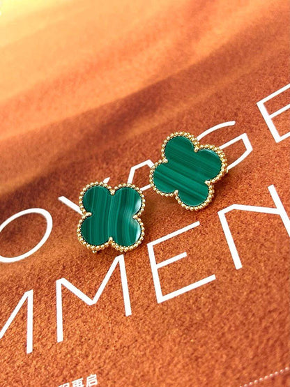 [Renovia Jewelry] CLOVER LARGE (20mm) 1 MOTIFS GREENER MOP STUD EARRINGS