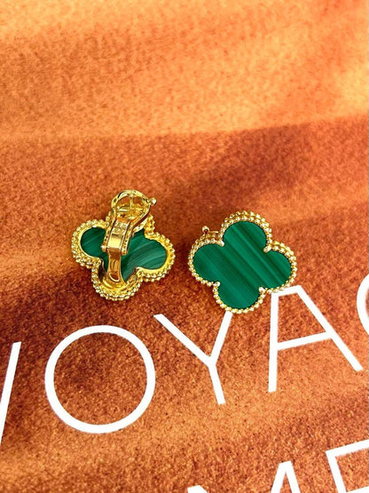 [Renovia Jewelry] CLOVER LARGE (20mm) 1 MOTIFS GREENER MOP STUD EARRINGS