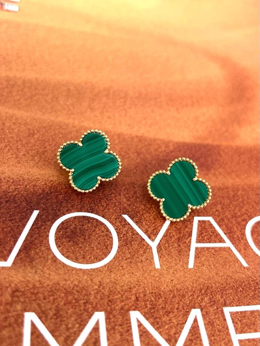[Renovia Jewelry] CLOVER LARGE (20mm) 1 MOTIFS GREENER MOP STUD EARRINGS