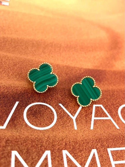 [Renovia Jewelry] CLOVER LARGE (20mm) 1 MOTIFS GREENER MOP STUD EARRINGS