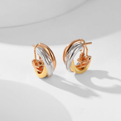 [Renovia Jewelry]TRINITY ON DIAMOND CLASSIC EARRINGS