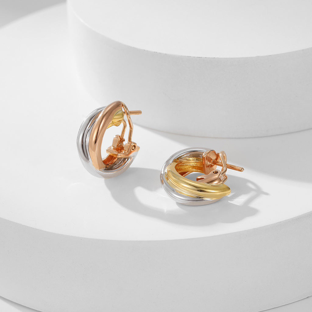 [Renovia Jewelry]TRINITY ON DIAMOND CLASSIC EARRINGS