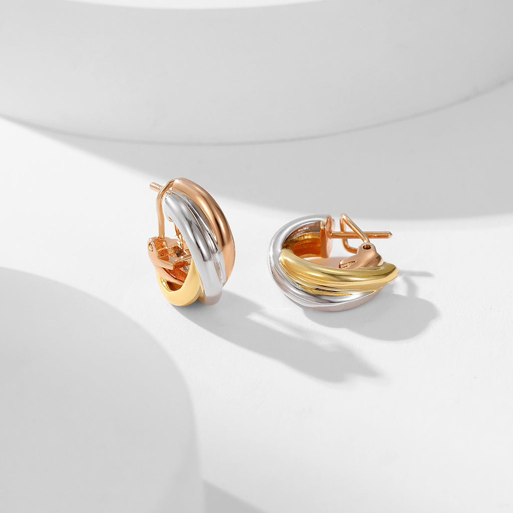 [Renovia Jewelry]TRINITY ON DIAMOND CLASSIC EARRINGS