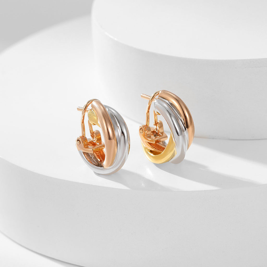 [Renovia Jewelry]TRINITY ON DIAMOND CLASSIC EARRINGS