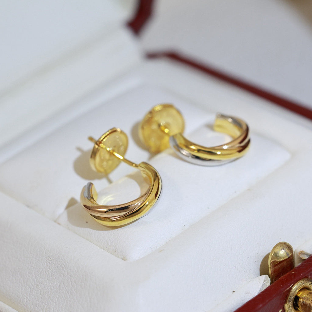 [Renovia Jewelry]TRINITY ON DIAMOND MINI EARRINGS